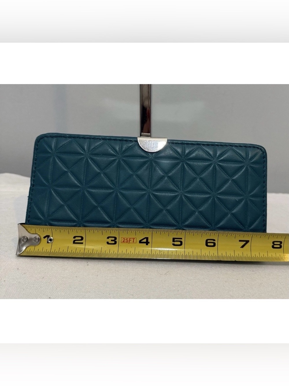 Safe Keeper RFID Wallet Teal Quilted Genuine Leather - Picture 15 of 15